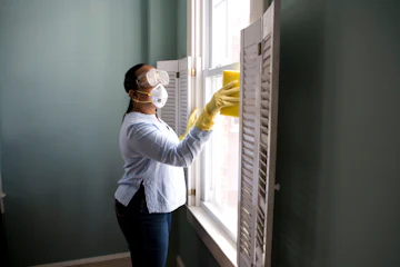 Housekeeping professional at work